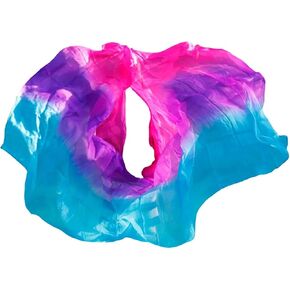 Women's Silk Belly Dance Scarf Real Silk Belly Dance Veil Shawl Women Scarf Costume Accessory Handmade Dyed Pure Silk Veil For performance competitions(Color 23-dz,XXL- 400X114cm) in Kuwait