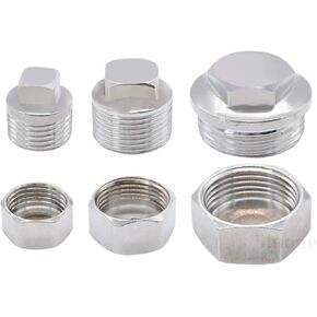 1/5/10 قطعة 1/8 "1/4" 3/8 "1/2" 3/4 "1" ذكر غاطسة شفة عرافة غطاء نهاية مربع 304 تركيب أنابيب الفولاذ المقاوم للصدأ (غطاء مستدير ، 5PCS_G1.5 BSP) in Kuwait
