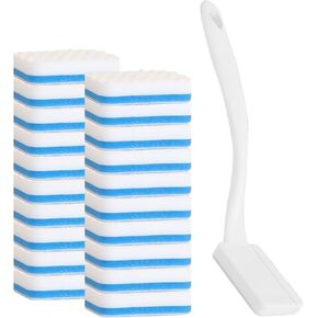 Magic Sponge Eraser Brush, 20 Replacement Pads with Handle | Quick Replacement Design, Works For Kitchen, Bathroom, Tile, Sink And Baseboards，Household Daily Cleaning in Saudi Arabia