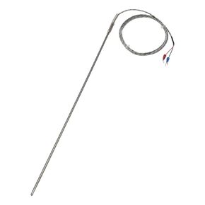 K Type 1.5m Metal Screening Cable 400mm Probe Sheathed Thermocouple Temperature Sensor 1Pcs in Kuwait