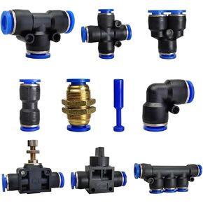 Pneumatic Fitting Pipe Connector Tube Fittings Water Push In Hose Couping 14mm 16mm PU PY PK 1Pcs(PY,16mm) in Saudi Arabia