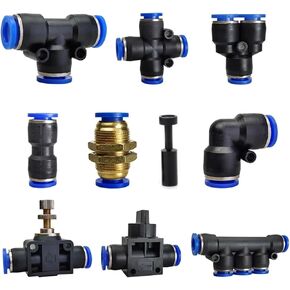Pneumatic Fittings PU PY PV PE PK LSA Quick Connector Hose Tube Connectors Plastic 14mm/16mm 10Pcs(PU (10PCS A LOT),Use 16mm hose) in Saudi Arabia