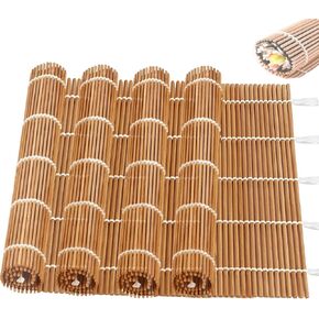 4 PCS Bamboo Sushi Rolling Mat, Sushi Roller, Sushi Maker, Bamboo Mat For Making Perfect Sushi Roll & Kimbap, Reusable & Beginner Friendly Kitchen Essential in Saudi Arabia