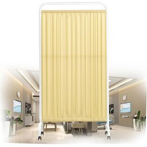 Portable Foldable Medical Privacy Screen, 6ft Room Divider with Wheels, 2-Panel Temporary Wall Partition(Color-1,6-Panel) in Kuwait