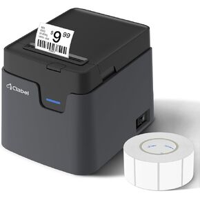 CLABEL Label Maker, Thermal Barcode Printer with No Bound Consumables, Bluetooth & USB Connection, Supports Various Sized 0.98"-1.96", Label Printer for Small Business in Saudi Arabia