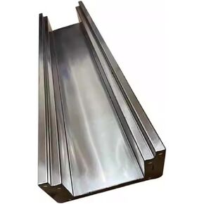 304 Stainless Steel Trench Drain with Caps, Length 45.7IN U-Shaped Drainage System Channel, Metal Decoration Grate Systems for Garden Garage(Silver-B,45.7X13.8X5.9in) in Saudi Arabia