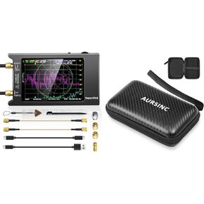 AURSINC Upgraded NanoVNA-H4 Vector Network Analyzer V4.4, 9KHz-1.5GHz, 4" Touch Screen with 4 Inch Hard EVA Protective Case - Waterproof Shockproof Storage for NanoVNA H4/TinySA Ultra in Saudi Arabia