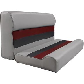 Premium Series 37" Pontoon Bench Seat Cushion Set 3001-ABEC Grey/Red/Charcoal (Base sold Separate 3010-AB) in Saudi Arabia
