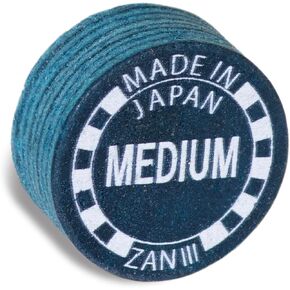 Zan III Medium Billiard Pool Cue Tip 14 mm, Made in Japan | True Medium • 8-Layer Pigskin Leather • High Spin • Excellent Chalk Retention • Genuine ZAN III • Pool Cue Tip in Kuwait