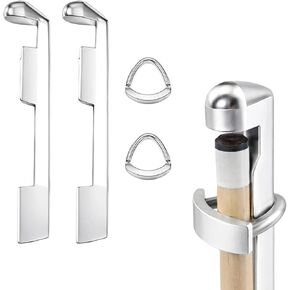 2 Sets Pool Cue Tips Replacement Kit, Stainless Steel Billiard Stick Repair Tool, Easy to Use Clamp Fastener, for Snooker, Professional Billiards Table Accessories in Saudi Arabia