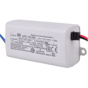 APC-16-350 16 وات 36 فولت 350 مللي أمبير تيار مستمر لتحويل التيار الكهربائي IP42 للديكور الداخلي LED، لافتات إعلانية LED، شرائط إضاءة (12 قطعة) (12) in Kuwait