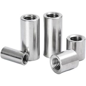 M8X10X10-5PCS 304 Stainless Steel Cylindrical Coupling Nut Extension Screw Cover Round Connector in Kuwait