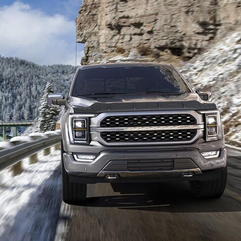 واقي محرك السيارة يناسب Ford F250 F350 F450 2023 2024 2025 Deflectors Pug Scheield TPE Low Profile Deflector for F250 F350 F450 Accessories 2026 2025 2024 2023 Bugflector in Kuwait