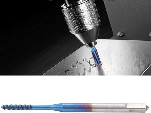 Extrusion Tap, Thread Forming Tap, Metric Tap Bit High Hardness Tungsten Steel with Nano Blue Coating for Repair, Furniture Assembly, and Machinery Manufacturing (M2) in Kuwait