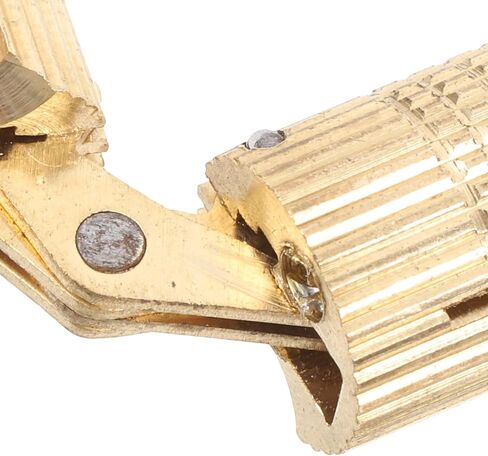 Yardwe 10mm Brass Hidden Invisible Barrel Hinges for Furniture Doors, Heavy Duty Concealed Cabinet Hinges with Cross Joint, Gold Finish Jewelry Box Hardware for DIY and Handcraft in Kuwait
