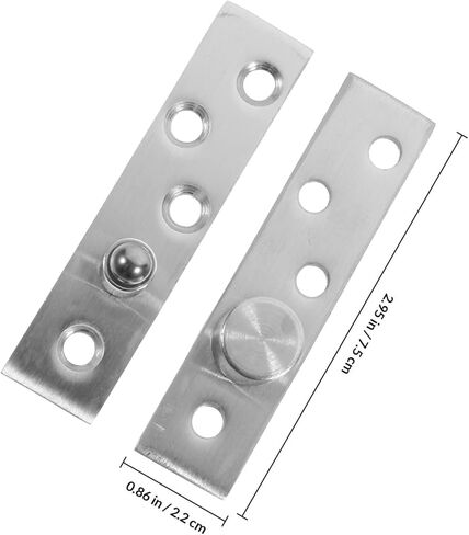 BESTOYARD 2 قطعة صغيرة 360 درجة الفولاذ المقاوم للصدأ مفصلات الأبواب المحورية مفصلات أبواب الخزانة المخفية أجهزة الدوران المخفية للسقيفة in Kuwait