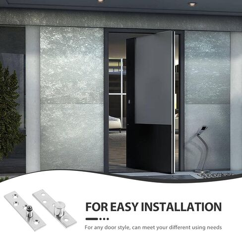 2pcs Small Offset 360 Degree Pivot Door Hinges Stainless Steel Concealed Rotatable Heavy Duty Hinges for Wood Doors in Kuwait
