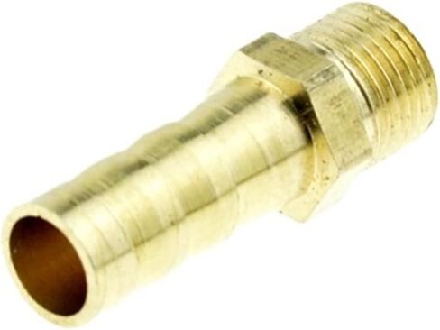 Straight Brass Hose Pipe Fitting 10mm Splicer 1/8" NPT Male Thread Copper Barbed Coupling Connector in Kuwait