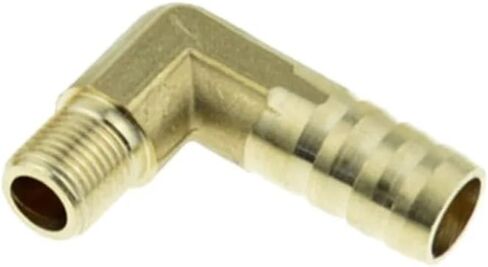 Straight Brass Hose Pipe Fitting 10mm Splicer 1/8" NPT Male Thread Copper Barbed Coupling Connector in Kuwait