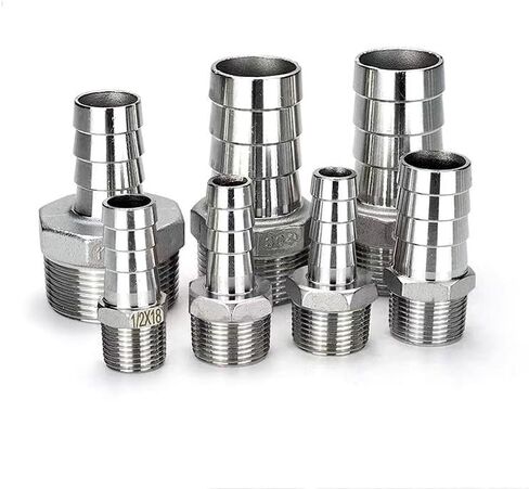 1PC 304 Stainless Steel 1" BSP Male Thread Pipe Fitting x 12mm Hose Tail Coupling in Kuwait