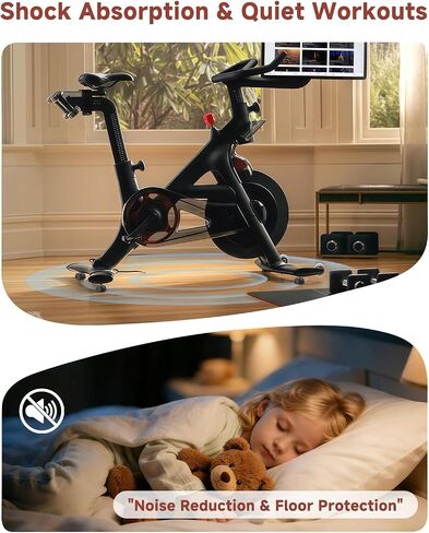 4 Pack 3/8 Inch Leveling Foot Pads with Stainless Steel Screws, Rubber Swivel Non-Slip Shock Absorbing, Compatible with Peloton Bike and Bike+, Replacement Leveling Feet for Spin Bike Stability in Kuwait