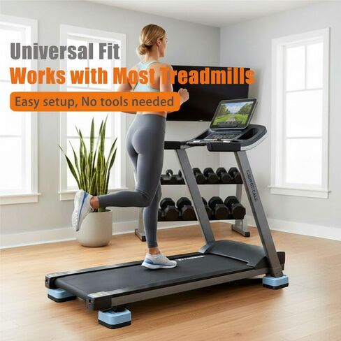 8-Pack Treadmill Incline Riser Blocks Stackable Walking Pad | Adjustable Height Non-Slip Walking Ramp Pad Attachment for Home Gym Leveling & Uphill Workout, Durable Treadmill Accessories in Kuwait