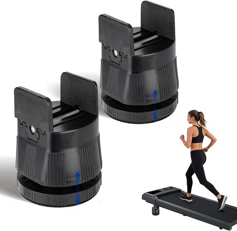 Unmake Treadmill Incline Riser Blocks، يناسب المطاحن ذات العجلات | ارتفاع قابل للتعديل بالكامل | مكعبات رفع مائلة أكبر لجهاز المشي، وسادة مشي غير قابلة للانزلاق قابلة للتكديس ومرفق كتل مائلة لصالة الألعاب الرياضية المنزلية in Kuwait