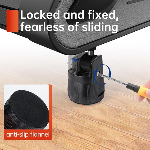 Unmake Treadmill Incline Riser Blocks، يناسب المطاحن ذات العجلات | ارتفاع قابل للتعديل بالكامل | مكعبات رفع مائلة أكبر لجهاز المشي، وسادة مشي غير قابلة للانزلاق قابلة للتكديس ومرفق كتل مائلة لصالة الألعاب الرياضية المنزلية in Kuwait