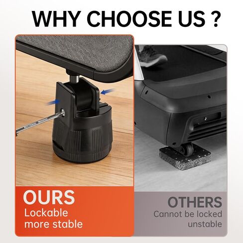Unmake Treadmill Incline Riser Blocks، يناسب المطاحن ذات العجلات | ارتفاع قابل للتعديل بالكامل | مكعبات رفع مائلة أكبر لجهاز المشي، وسادة مشي غير قابلة للانزلاق قابلة للتكديس ومرفق كتل مائلة لصالة الألعاب الرياضية المنزلية in Kuwait