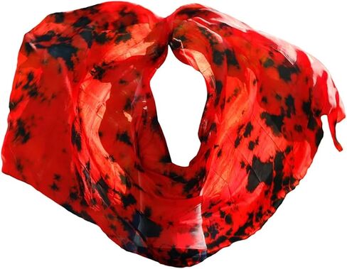Women's Silk Belly Dance Scarf 1pc Promotion Belly Dance Silk Veil Adult Children Hand Thrown Scarf Silk Gradient Color Belly Dance Silk Scarf For performance competitions(Sk029,270X114CM) in Kuwait