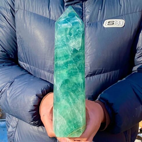 Beautiful Fluorite Crystal Column Magic Wand Obelisk Point (Size : 700-800g) in Saudi Arabia