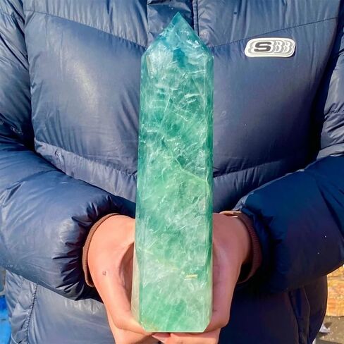 Beautiful Fluorite Crystal Column Magic Wand Obelisk Point (Size : 700-800g) in Saudi Arabia