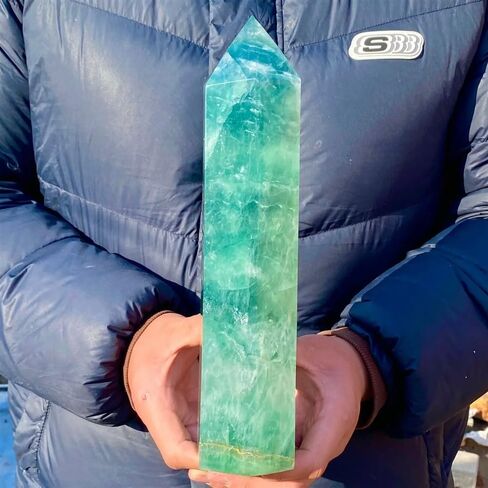 Beautiful Fluorite Crystal Column Magic Wand Obelisk Point (Size : 700-800g) in Saudi Arabia