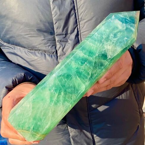 Beautiful Fluorite Crystal Column Magic Wand Obelisk Point (Size : 700-800g) in Saudi Arabia