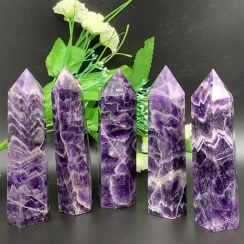 Stone Dream Amethyst Obelisk Quartz Crystal Column(5pcs) in Kuwait