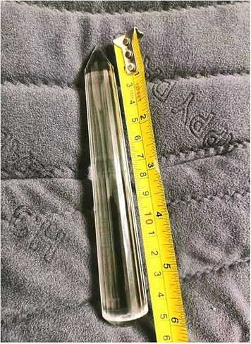 1pcs 100-120mm Crystal Quartz Wand with Round Bottom, 24-Sided in Kuwait