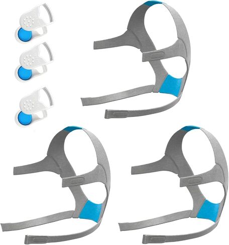 3‑Pack Replacement CPAP Headgear Straps Compatible with AirFit F20 & AirTouch F20 Full Face Mask, with 6 Enhanced Magnetic Clips - Adjustable, Comfort Fit, Secure Lock（Standard） in Kuwait