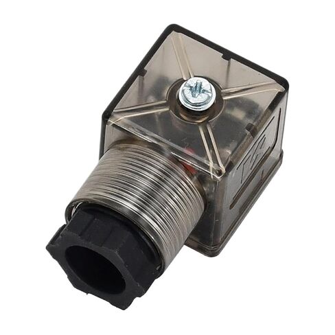 Solenoid DIN 43650 Type A 3 Prong Connector with Led Indicator Light Compatible with DC 12/24 in Kuwait