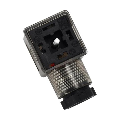 Solenoid DIN 43650 Type A 3 Prong Connector with Led Indicator Light Compatible with DC 12/24 in Kuwait