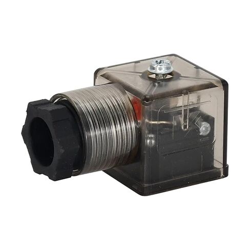 Solenoid DIN 43650 Type A 3 Prong Connector with Led Indicator Light Compatible with DC 12/24 in Kuwait