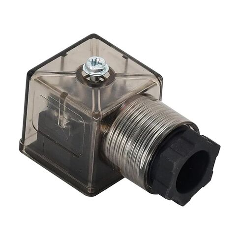 Solenoid DIN 43650 Type A 3 Prong Connector with Led Indicator Light Compatible with DC 12/24 in Kuwait