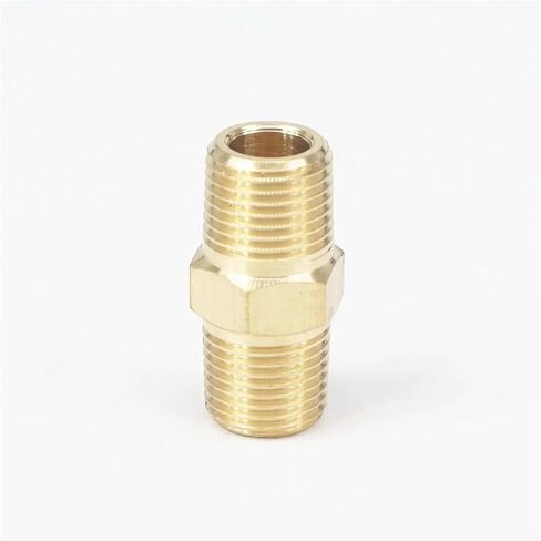 1/8" NPT x 1/8" NPT Male Hex Nipple Brass Pipe Fitting Connector Water Gas Oil Fuel Plumbing Fittings in Kuwait