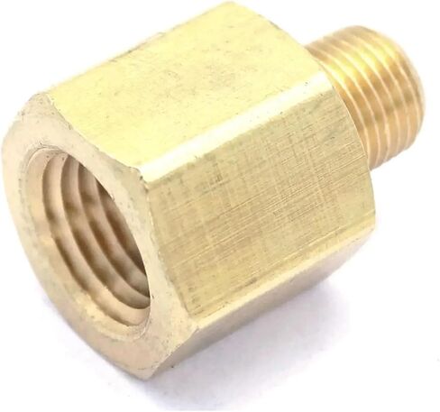 1/8" NPT Male x 1/4" NPT Female Brass Pipe Fitting Connector For Pressure Gauge Air Gas Fuel Water Plumbing Fittings in Kuwait
