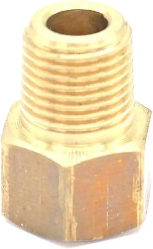 1/8" NPT Male x 1/8" BSPP Female Brass Pipe Fitting Connector For Pressure Gauge Air Gas Fuel Water Plumbing Fittings in Kuwait
