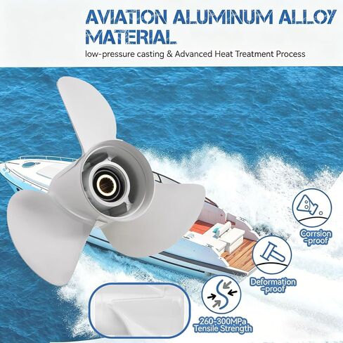 14 1/2x17 | 6G5-45947-01-98 OEM Upgrade Aluminum Outboard Moto Boat Propeller fit Yamaha Engines 150hp 175hp 200hp 220hp 225hp 250hp 300hp F150 F175 F200 F225, 15 Spline Tooth in Kuwait