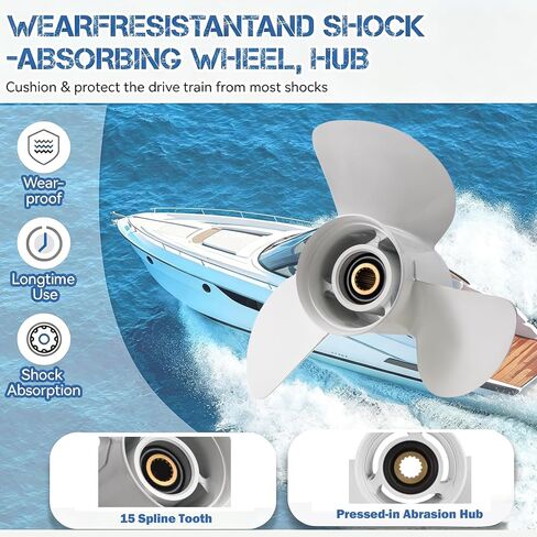 14 1/2x17 | 6G5-45947-01-98 OEM Upgrade Aluminum Outboard Moto Boat Propeller fit Yamaha Engines 150hp 175hp 200hp 220hp 225hp 250hp 300hp F150 F175 F200 F225, 15 Spline Tooth in Kuwait
