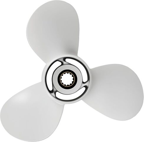 maXpeedingrods 3 Blades 11 X 15 Aluminum Boat Propeller for Yamaha Outboard Motor T25/F30/F40/F50/40HP/48HP/50HP/60HP/F60 13 Spline Tooth, RH, Parts No# 69W-45943-00-EL in Kuwait