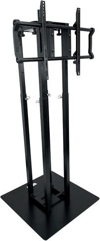 Rockville RTP33-TV Totem DJ Speaker Lighting Stands with Detachable TV Mount, Adjustable Height 39–69 in, Steel Construction, Includes Scrims and Travel Bags, 2-Piece in Kuwait