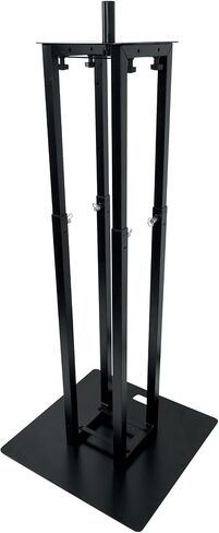 Rockville RTP33-TV Totem DJ Speaker Lighting Stands with Detachable TV Mount, Adjustable Height 39–69 in, Steel Construction, Includes Scrims and Travel Bags, 2-Piece in Kuwait