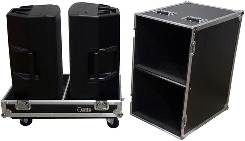 Harmony Audio Cases HC2EON15C Pro DJ Rolling Road Case Compatible with (2) 15" Pro PA Speakers in Kuwait